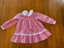 Vintage Disney Winnie the Pooh Red White Stripe Sz 3T Ruffle Made USA Girls