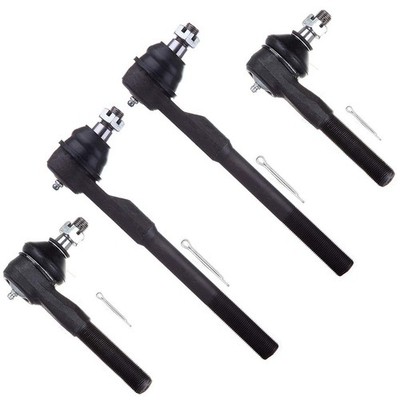 4pcs Suspension Kit w/ Inner Outer Tie Rod Ends For 2000-2002 Ram 1500 2500 3500