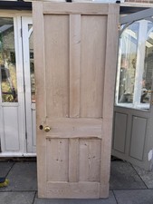 Vintage Victorian Solid Wood 4 panel Interior Door with Lock 1985 x 785 x 32