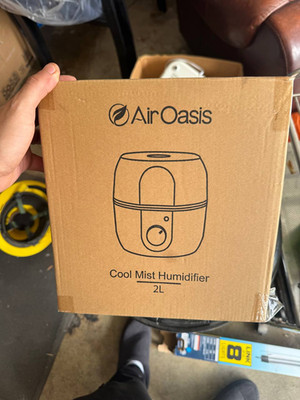 Air Oasis Cool Mist Humidifier (2L Water Tank) Quiet Ultrasonic Humidifier