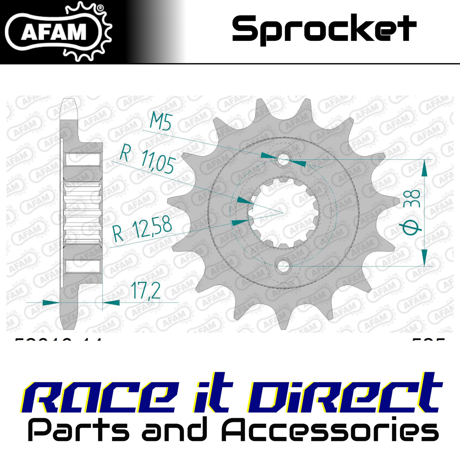 Sprocket for DUCATI 796 Monster 20th Anniversary 2013 14T Front AFAM