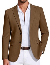 COOFANDY Mens Casual Blazer Knit Sport Coat Lightweight Two Button Suit Jacket B