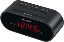 SVE 235 - Sveglia Digitale Display LED, Doppio Allarme, Snooze, Nero
