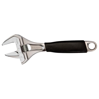 Bahco 8'' ERGO Central Nut Wide Opening Jaw Adjustable Wrenches w/ Rubber Handle