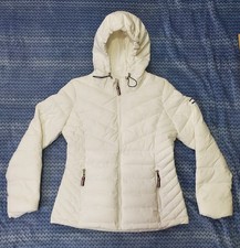 Tommy Hilfiger THFLEX White Quilted Puffer Zip-Up Jacket Women's Size Small