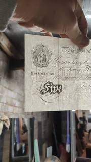 Old White Five Pound Note 1956 L K O Brien