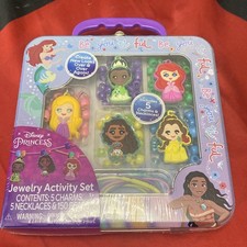  KIDS Disney - Princess Jewelry Activity Set Charms Necklaces  Beads SEALED 