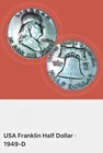 1949-D Franklin Half Dollar, 90% Silver, VF