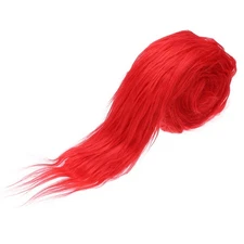 59" x 2" Fluffy Plush Faux Fur Fabric Precut Strips, Red