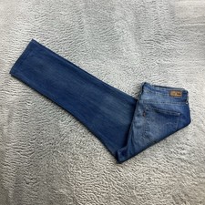 Levi's Damen Jeans W32 L30 Blau Demi Curve Mid Rise Slim Vintage Denim Stretch