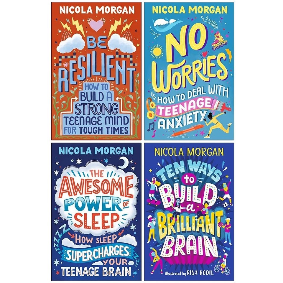 Nicola Morgan Collection 4 Books Set Ten Ways to Build a Brilliant Brain, Power