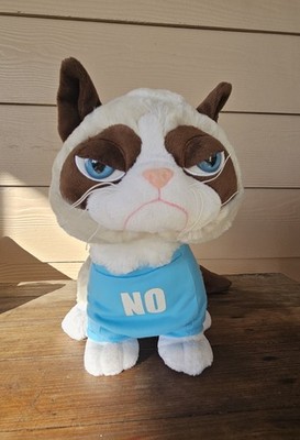 Grumpy Cat Plush Blue T-shirt Stuffed Animal Doll Toy 10''