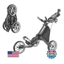 Caddytek CaddyLite EZ V8 Golf Push Cart - 3 Wheel Foldable, Lightweight
