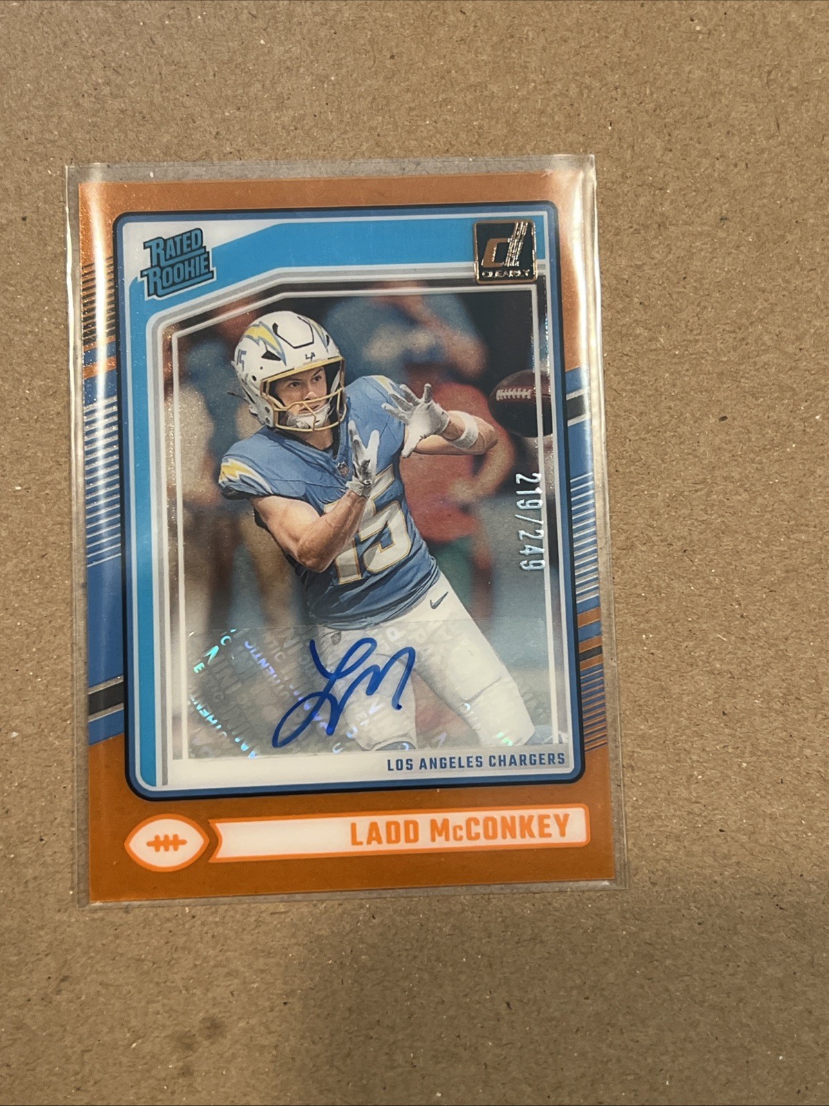 2024 Panini Clearly Donruss LADD MCCONKEY #68 RC Rated Rookie Orange AUTO219/249