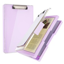 Clipboard with Storage 8.5x11 with Pen Holder A4 Legal Paper Folder, Purple