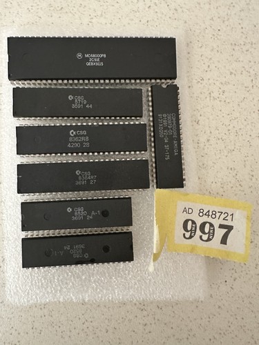 Amiga Set Of Chips A500/plus 1991 X6 2.04 Rom Rev8A+standard Video Chip Tested - Picture 2 of 5