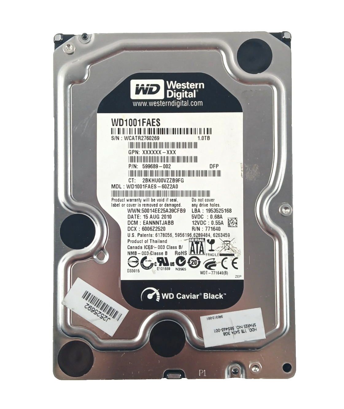 1TB SATA 3.5"" 7200RPM 3Gb/s HDD - 585465-001