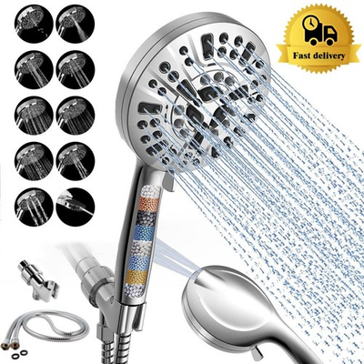 #ad Filter High Pressure Shower Head 10Modes w Hose Water Saving Shower Accessories $18.99