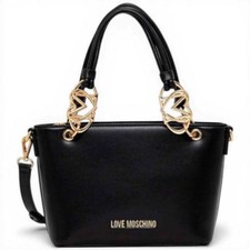 Moda Love Moschino Borsa a mano Jewel Donna Nero in Eco-pelle