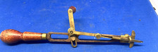 Vintage Antique Rug Tufting Tool. Iron With Brass Needle Wood Handle.