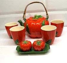 Maruhon Ware Japan 5 Piece Vintage (30s-40s) Tea Set , and  Salt/ Pepper Set