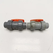 NIBCO Chemtrol 1/2" Slip Socket Sch 80 PVC Flow Control Valve 150PSI Lot Of 2