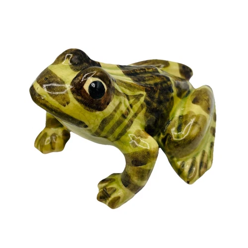 Vintage Brush McCoy Pottery Large Frog Toad Figurine Garden Statue 1930s