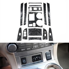 For Toyota Highlander 2009-2014 Abs Wood Grain Mahogany Accessories Interior