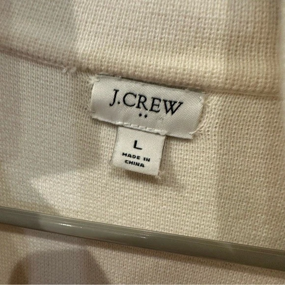 J. Blazer suéter para mujer Crew marfil talla grande 100 % algodón Foto 3 de 4