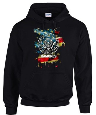 Ramones Rock Music Logo schwarz Hooded Kapuzenpullover -31286