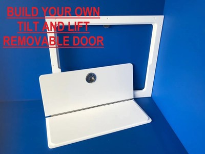 BUILD YOUR OWN TILT/ LIFT REMOVABLE DOOR (atleast 1 side 24''+) WHITE