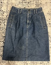 Vintage 90s Liz Wear denim medium wash maxi skirt grunge boho cottagecore 10