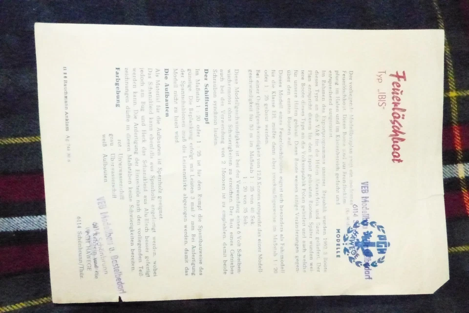 Bauplan    Feuerlöschboot  "IBIS" - Bild 3 von 4