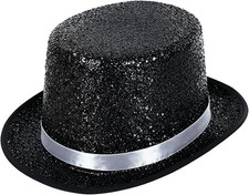 Top Hat for Men Women Adults Shiny Magician Tuxedo Victorian Dress Up Hat