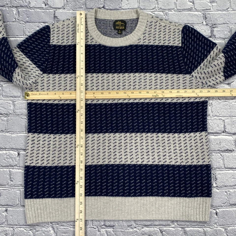 LL Bean x Todd Snyder Cashmere-Merino Norwegian Sweater Mens Size L Cabin Luxury - Image 4 of 4