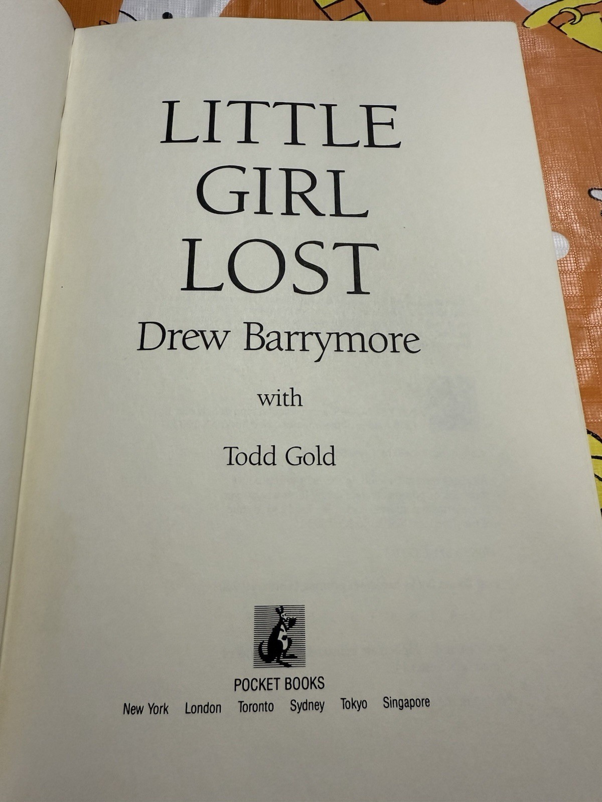 Little Girl Lost by Drew Barrymore and Todd Gold.. 1990 First Edition HC w/ DJ.