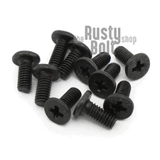 M2.5 x 6mm, Phillips Wafer Flat Head Screws, Black, Computer, Laptop, Machine