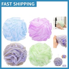 Elegant 4 Pack Bath Sponge Loofahs - Durable Scrubbers for Soft Skin, 60g