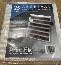 Archival 35mm Size Negative Pages Holds Six Strips of Six Frames, Pack of 25