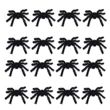 20 Pcs Plush Hair Spider Props Tricky Toy Plastic Artificial Insect Props Scary