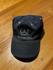Vintage Mercedes-Benz Strapback Hat Dad Hat Adjustable Embroidered Logo Blue