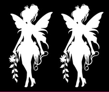 Fairy Silhouette Two PK 6" Vinyl Decal Car Truck Tablet Laptop Window Tumbler
