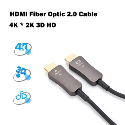 HDMI Fiber Optical Cable 4K 60Hz Fiber Extension Cable 18Gbps HDR Male To Male - Picture 2 of 25