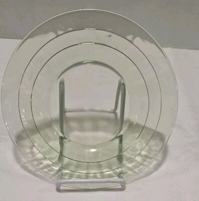 Vintage 8'' Pale Green Depression Glass Salad Plate