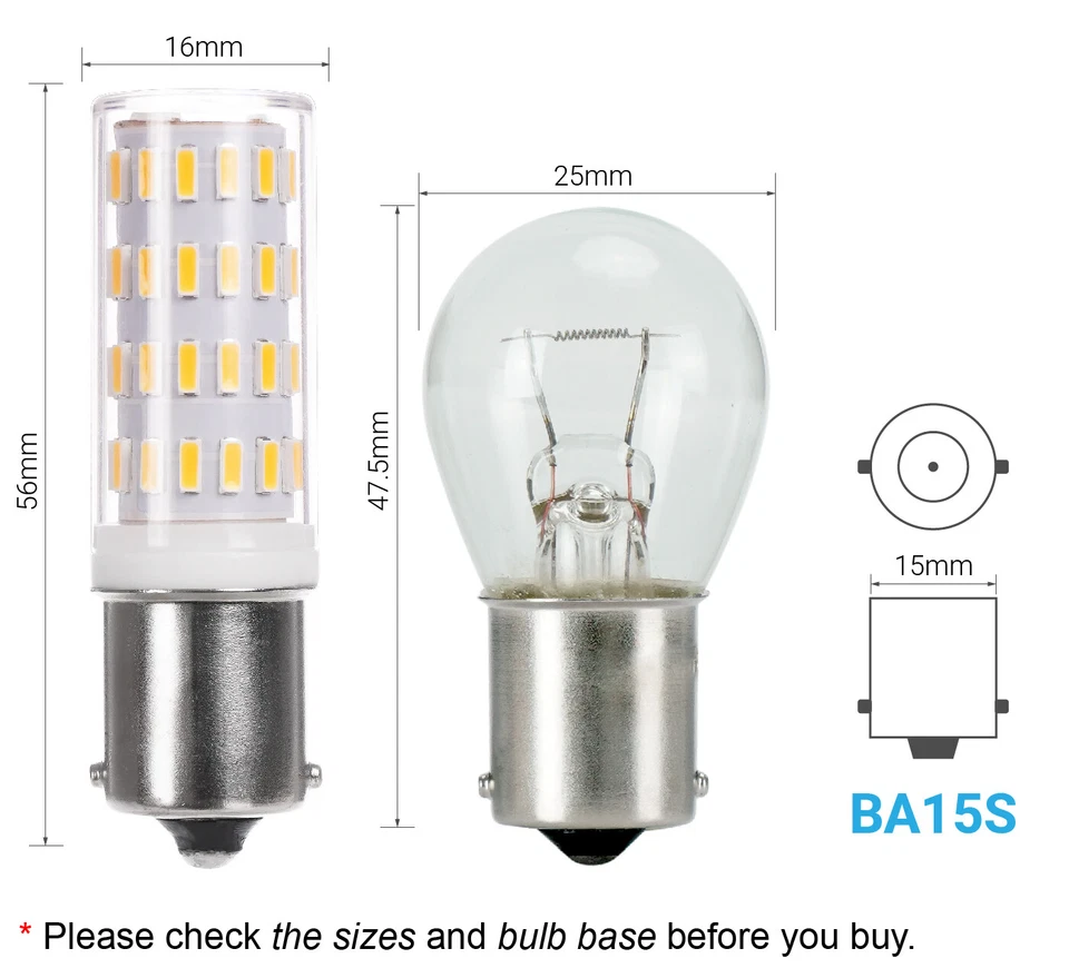 1156 1141 LED BA15s S8 Sockel Birne 12V 24V LED Glühbirnen,2W ersetzt 18W Lampe - Bild 2 von 4