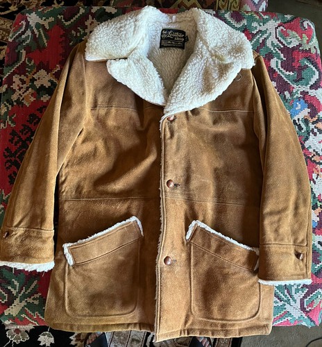 Vintage Sears Leather Shop sherpa lined 