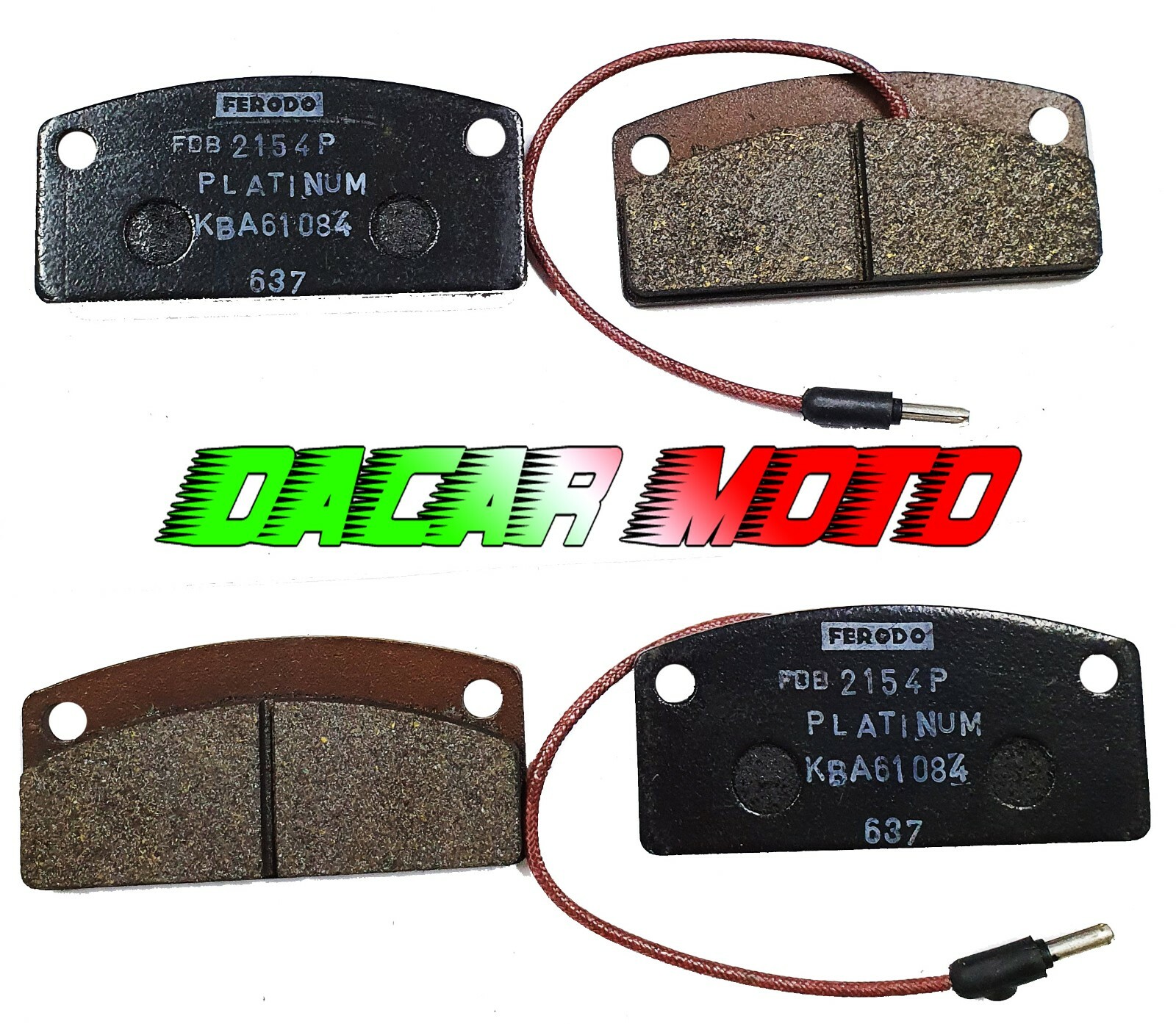 4 x Brake Pads Front GRECAV EIKE 505 Car 50 FERODO PLATINUM
