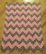 Hand Made Crocheted Baby Girl's Blanket