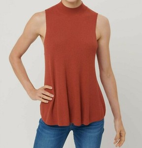 rust mock neck sweater