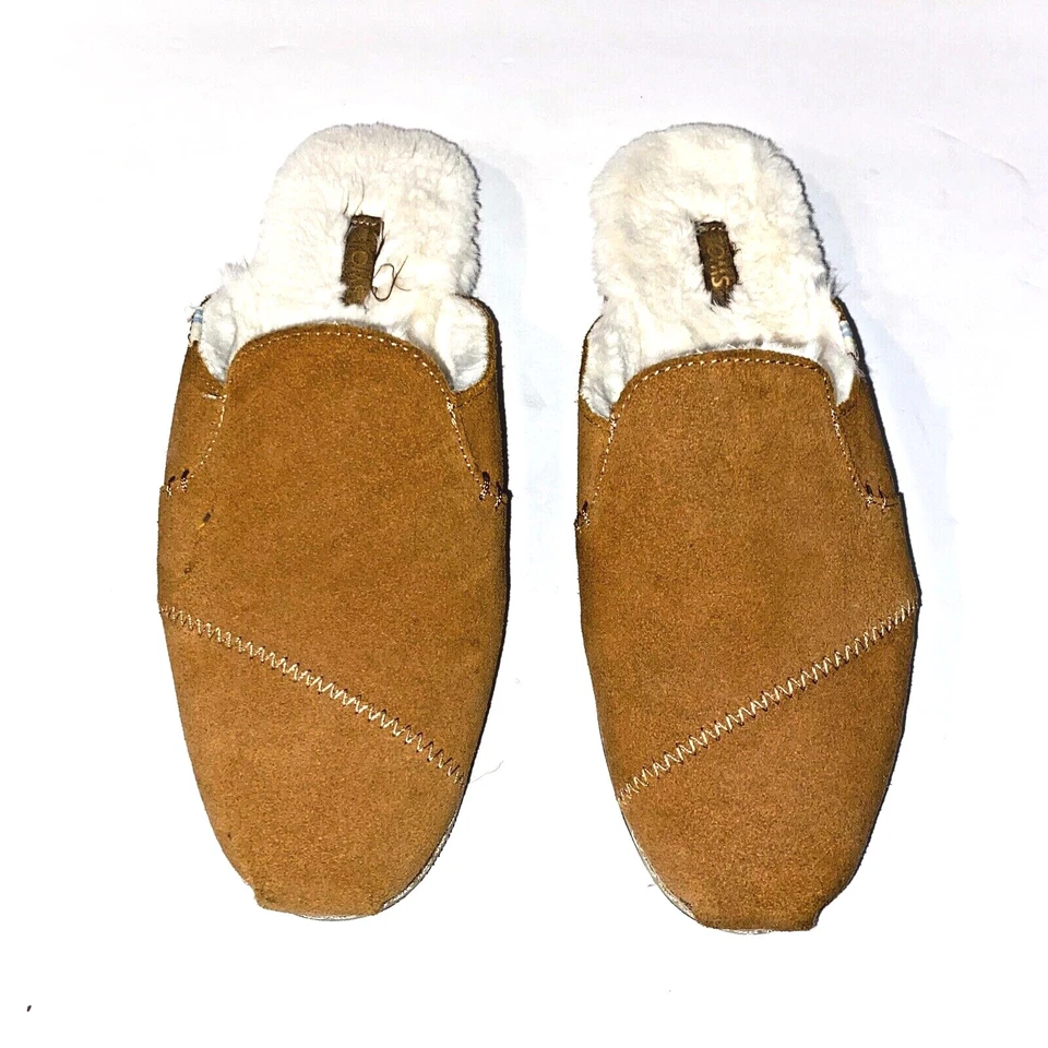 Zapatillas de gamuza forradas de piel sintética tostadas Tom's talla 5,5 Foto 2 de 4